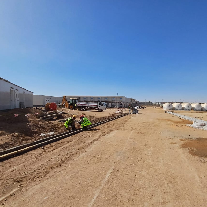 Road Preparation in Amaala Camp